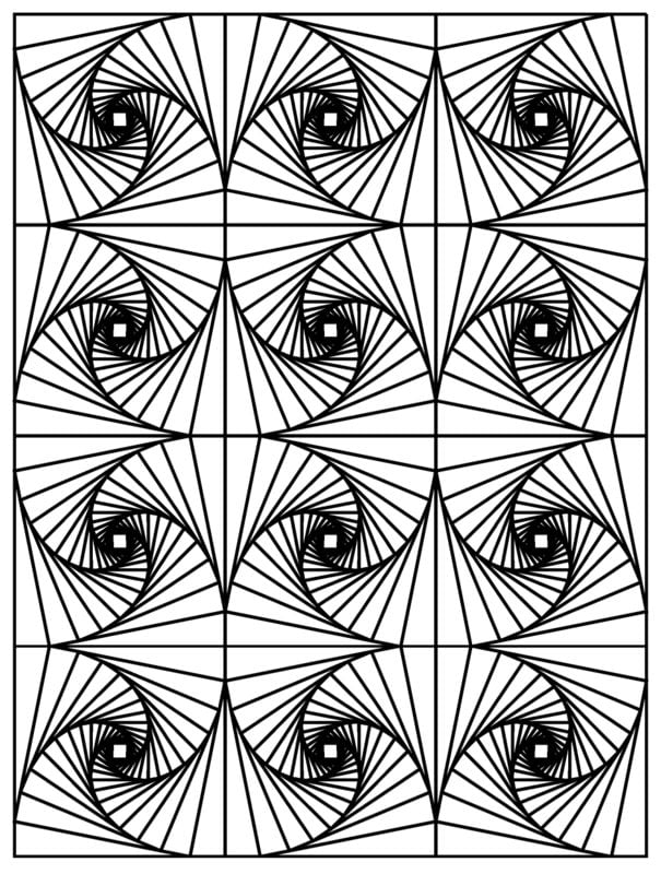 Coloring pages for adults optical illusion printable free to download jpg pdf
