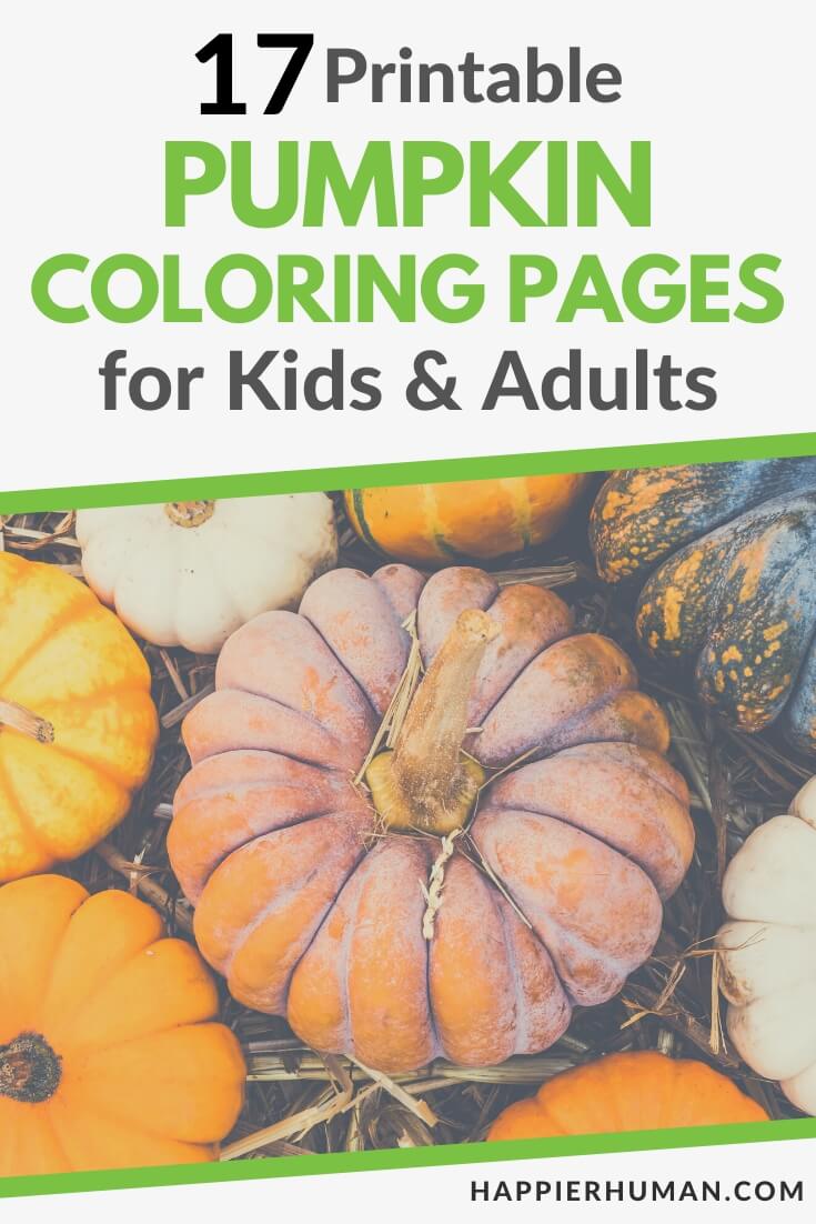 Printable pumpkin coloring pages for kids adults