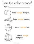 Orange coloring pages