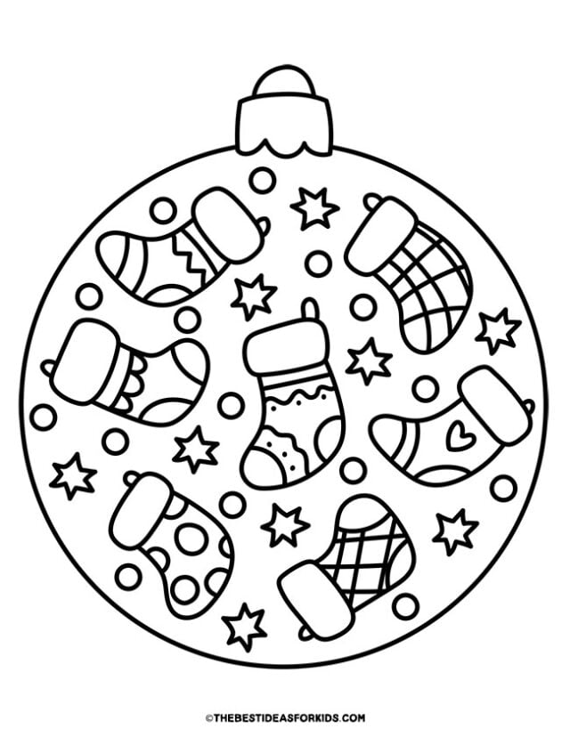 Ornament coloring pages free printables