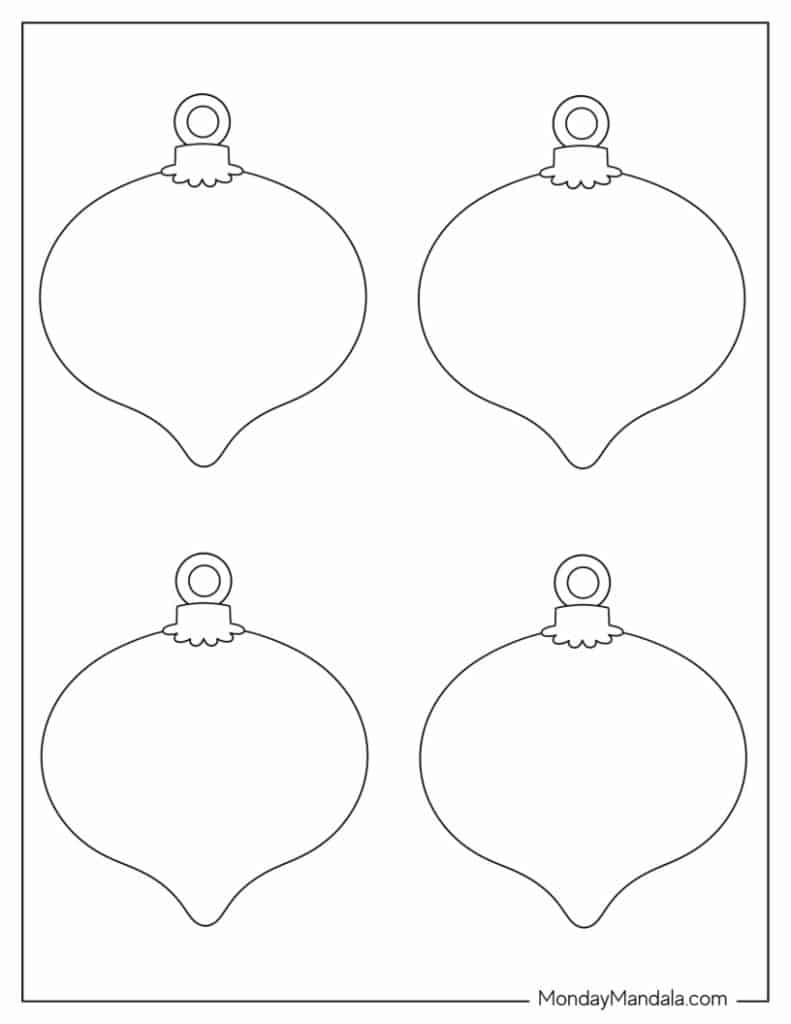 Printable christmas ornaments free pdf templates