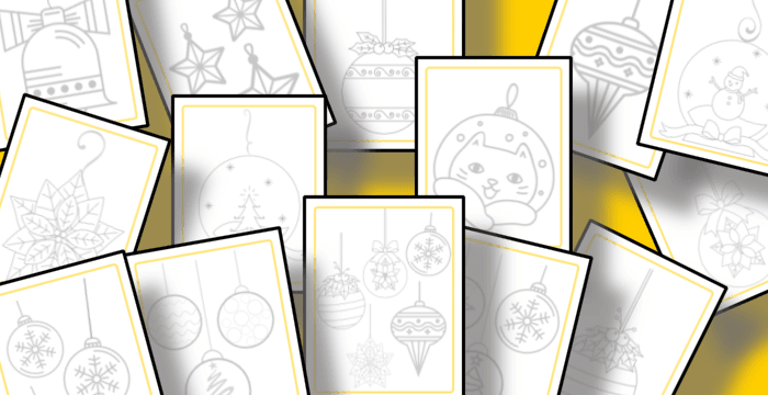 Free christmas ornament coloring pages