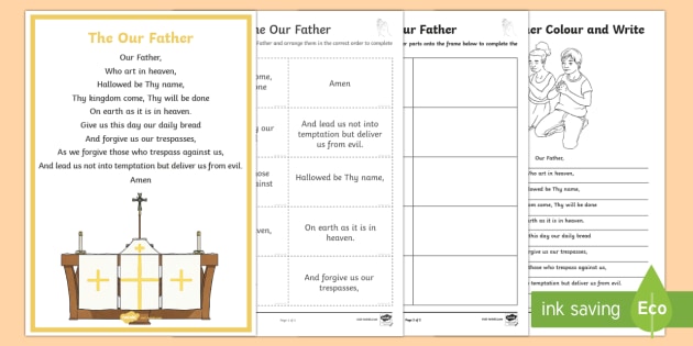 The our father activity pack