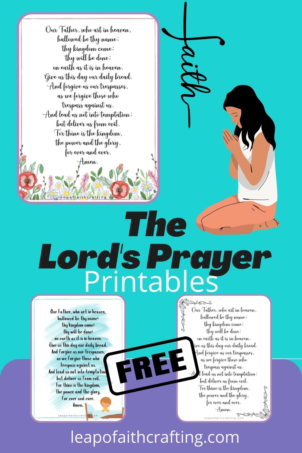The lords prayer printable pdf versions