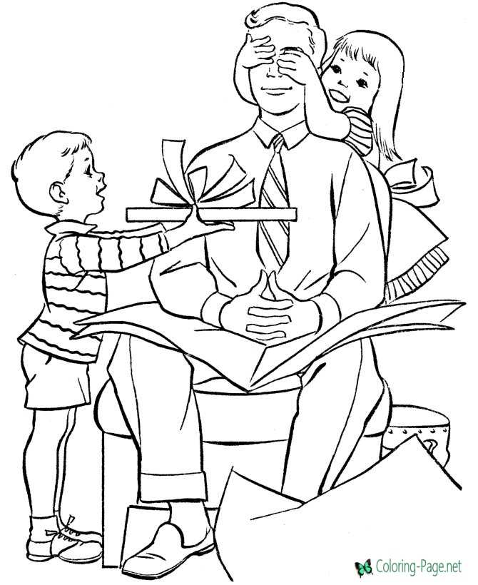 Fathers day coloring pages