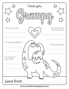I love dad coloring page