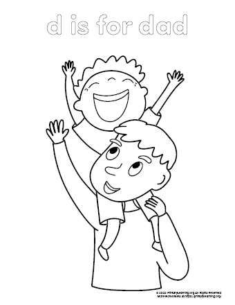 Dad coloring page