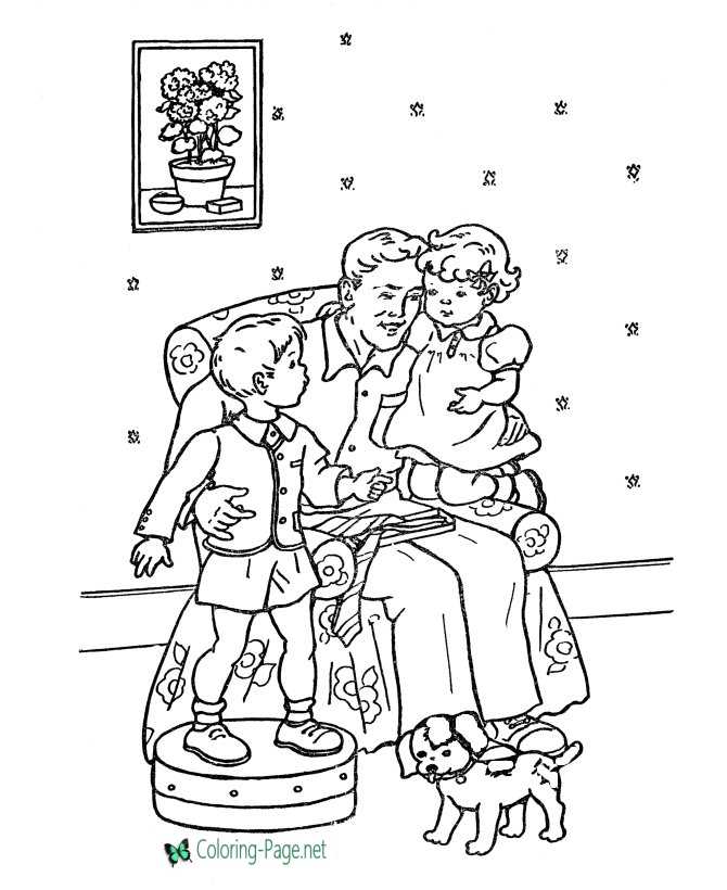 Fathers day coloring pages