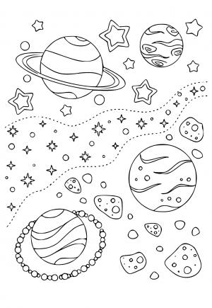 Free printable outer space coloring pages for adults and kids