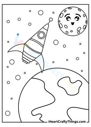 Free printable space coloring pages for all ages