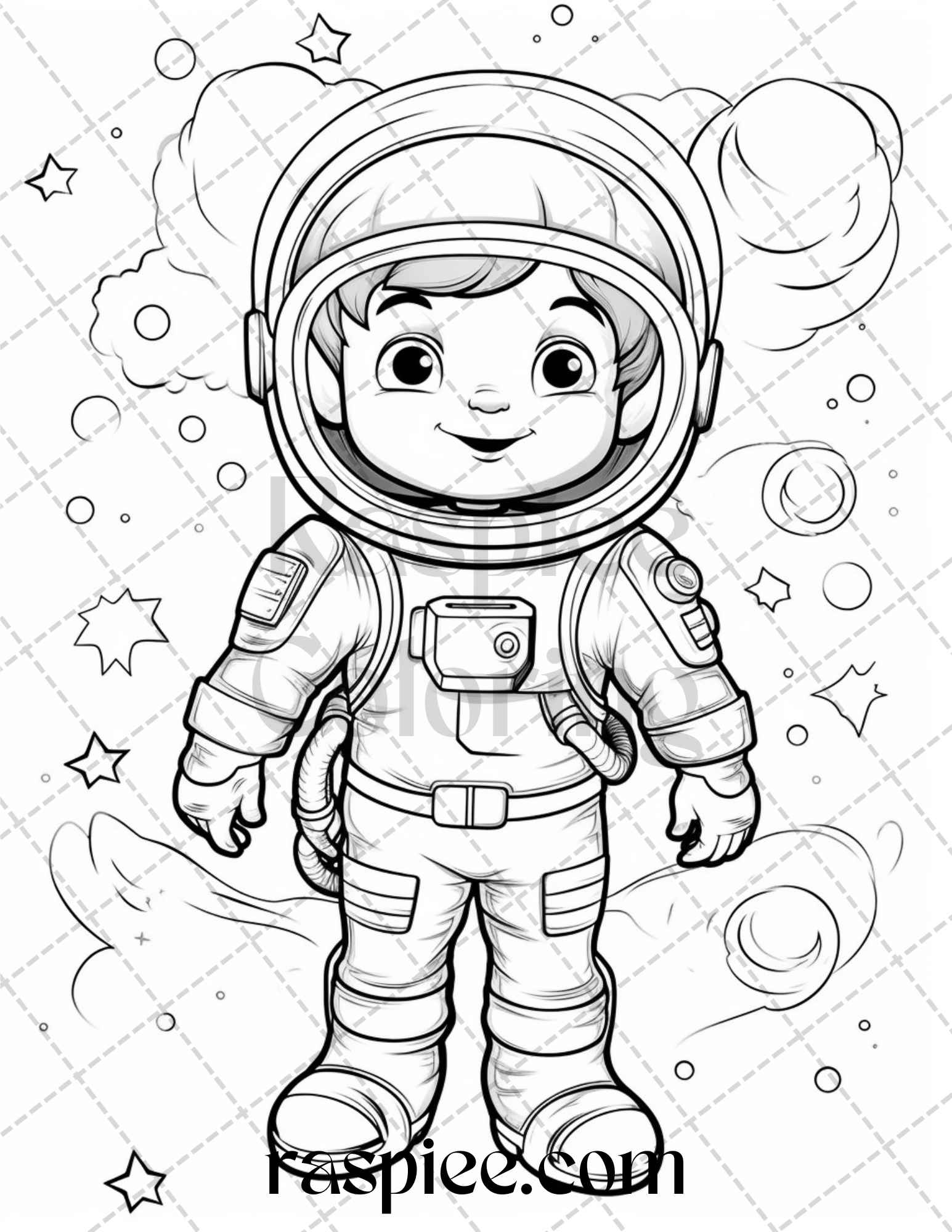 Cute astronaut adventures coloring pages printable for kids pdf fi â coloring