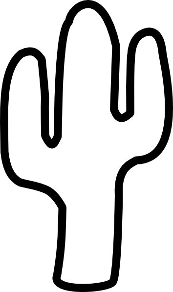 Cactus outline clip art printable image templates printable free printable christmas coloring pages