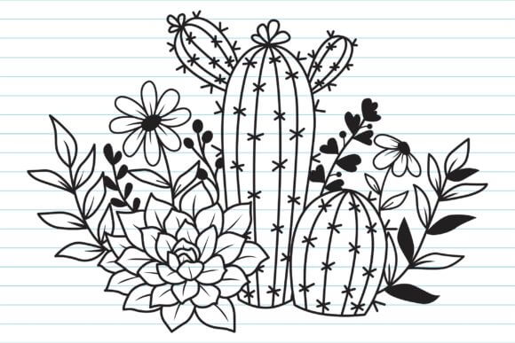 Cactus flower succulent svg â