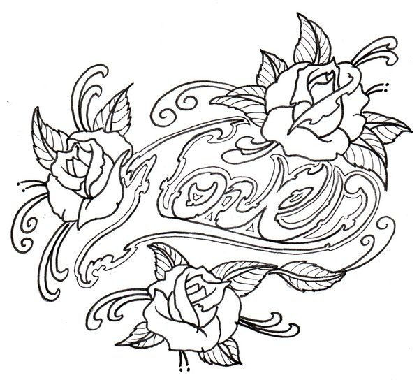Loveroses outline love coloring pages skull coloring pages printable adult coloring pages