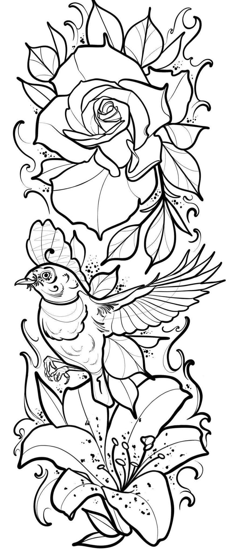 Pin by carlos reynaga landa on flores half sleeve tattoos drawings tattoo coloring book tattoo outline drawing