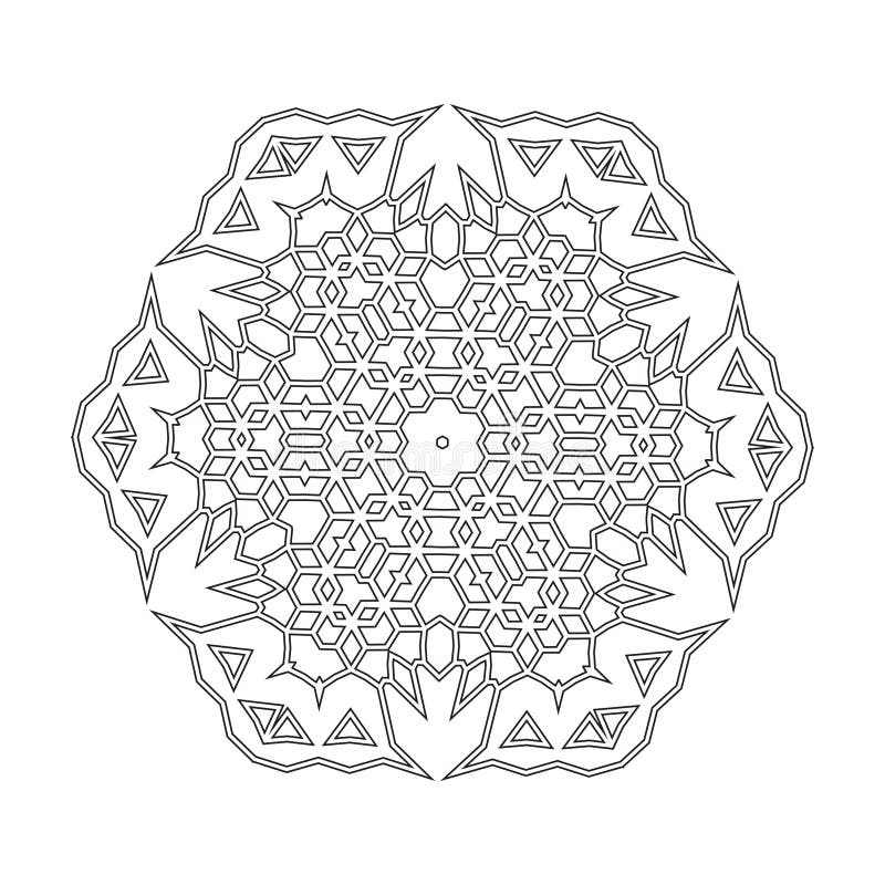 Floral straight lined mandala trendy tattoo template stock vector