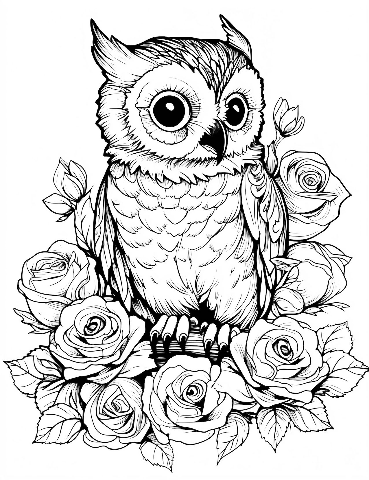 Fascinating owl coloring pages free printable