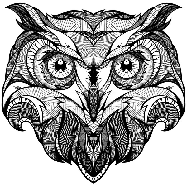 Owl coloring pages for adults free detailed owl coloring pages