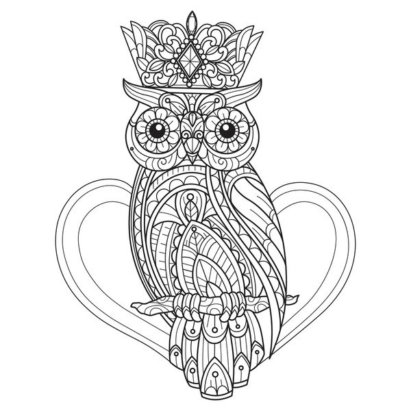 Thousand crown adult coloring royalty