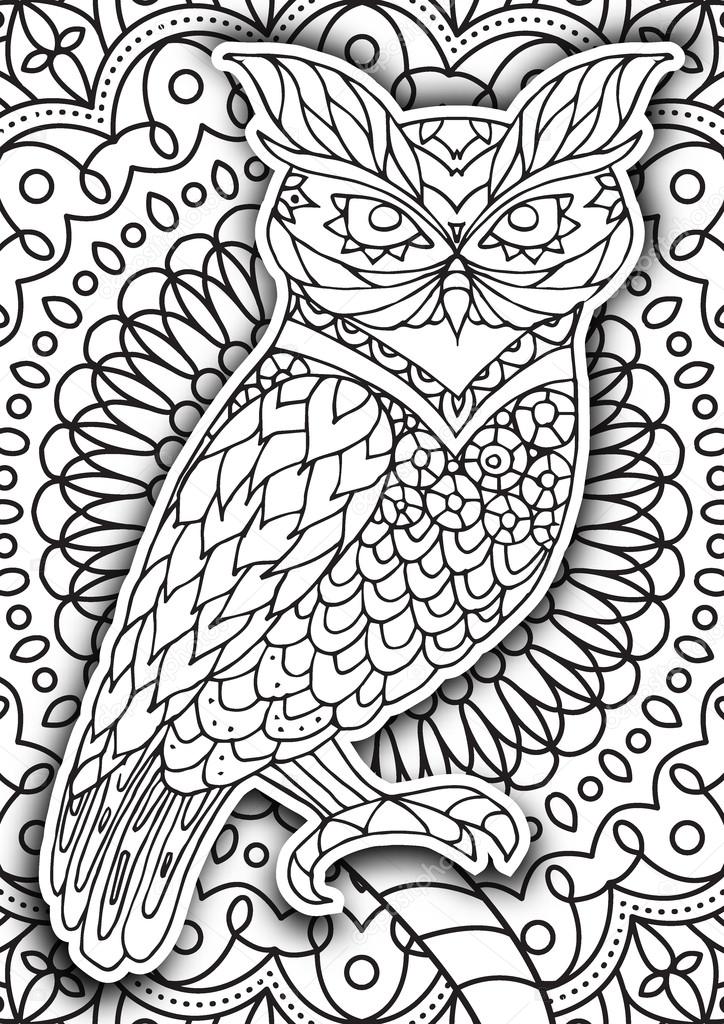 Printable coloring book page for adults