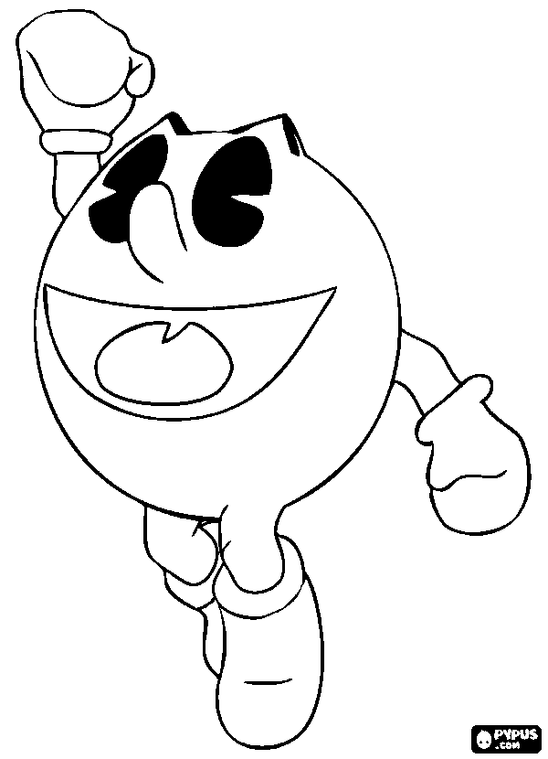 Pac man coloring pages printable for free download