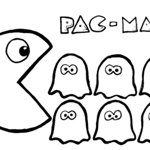 Pac man coloring pages printable for free download