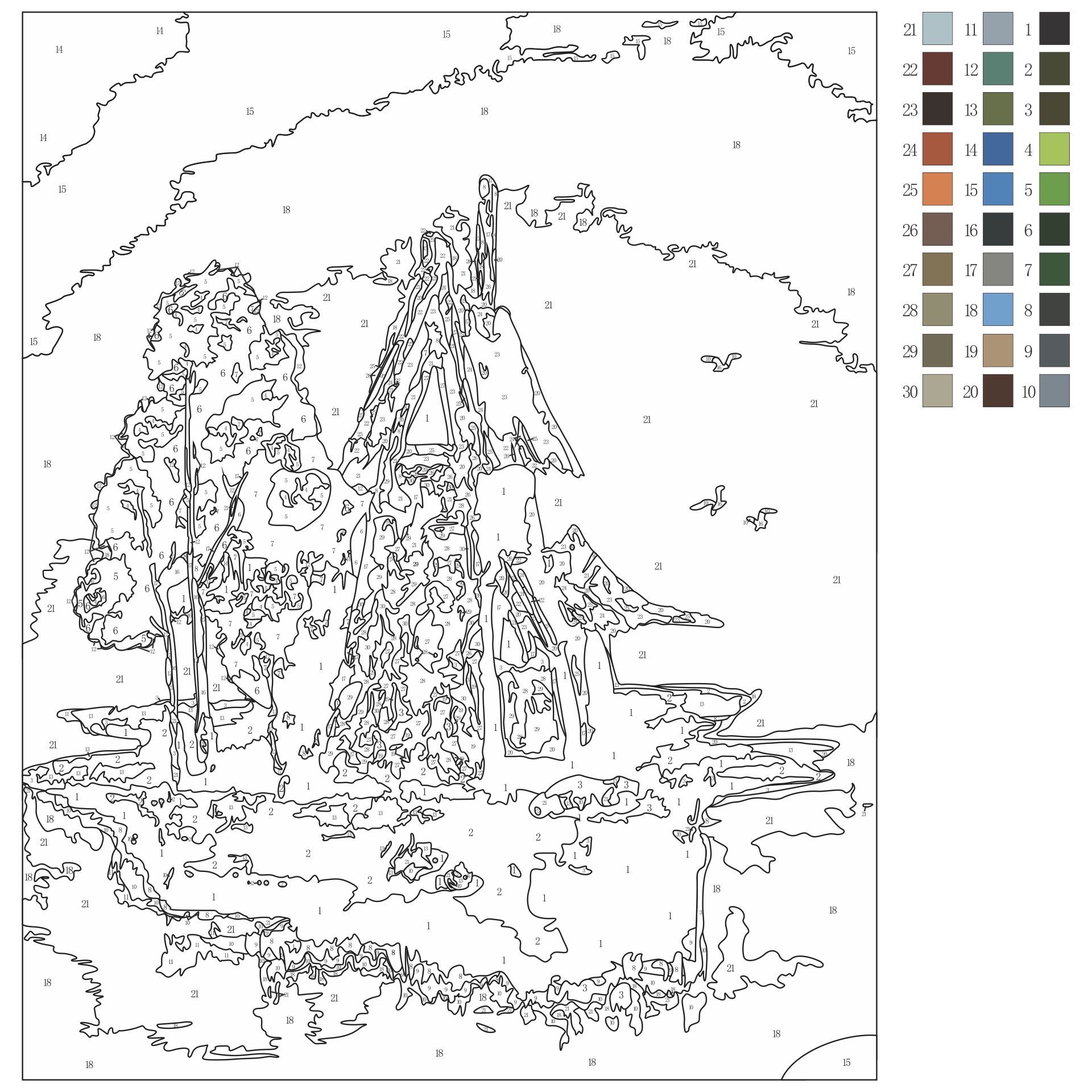 Free printable paint by numbers for adults abstract coloring pages detailed coloring pages paint by number