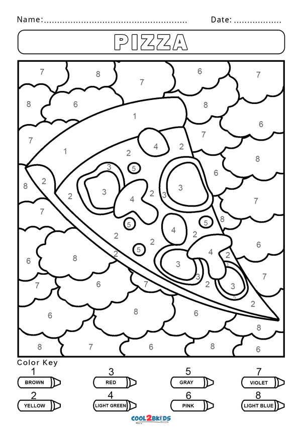 Free color by number worksheets