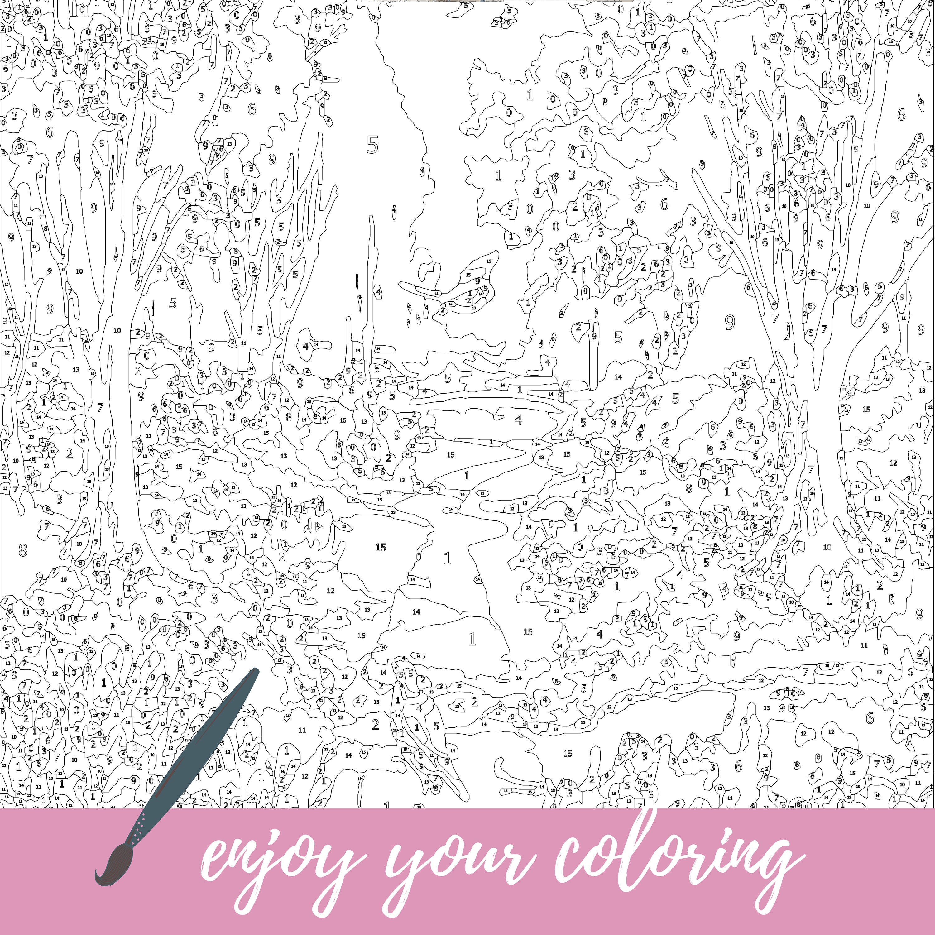 Color by number for adult paint by number printablejapanese gardencoloring pagessheets digital downloadadvanced detailed book