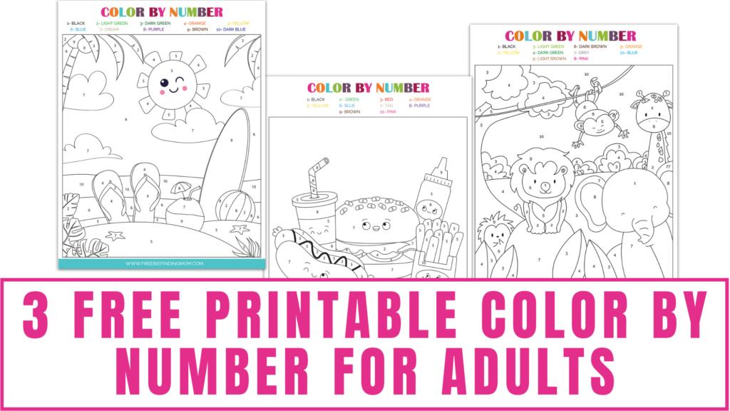 Free color by number printables