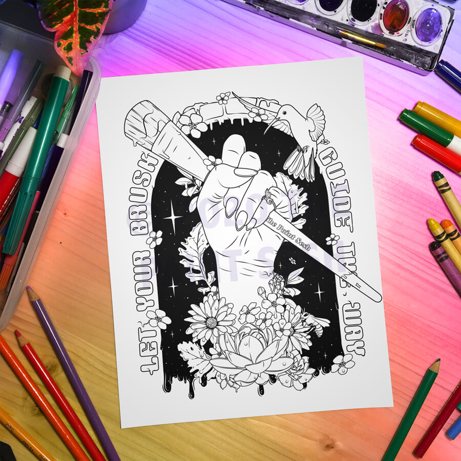 Creative magic printable coloring page