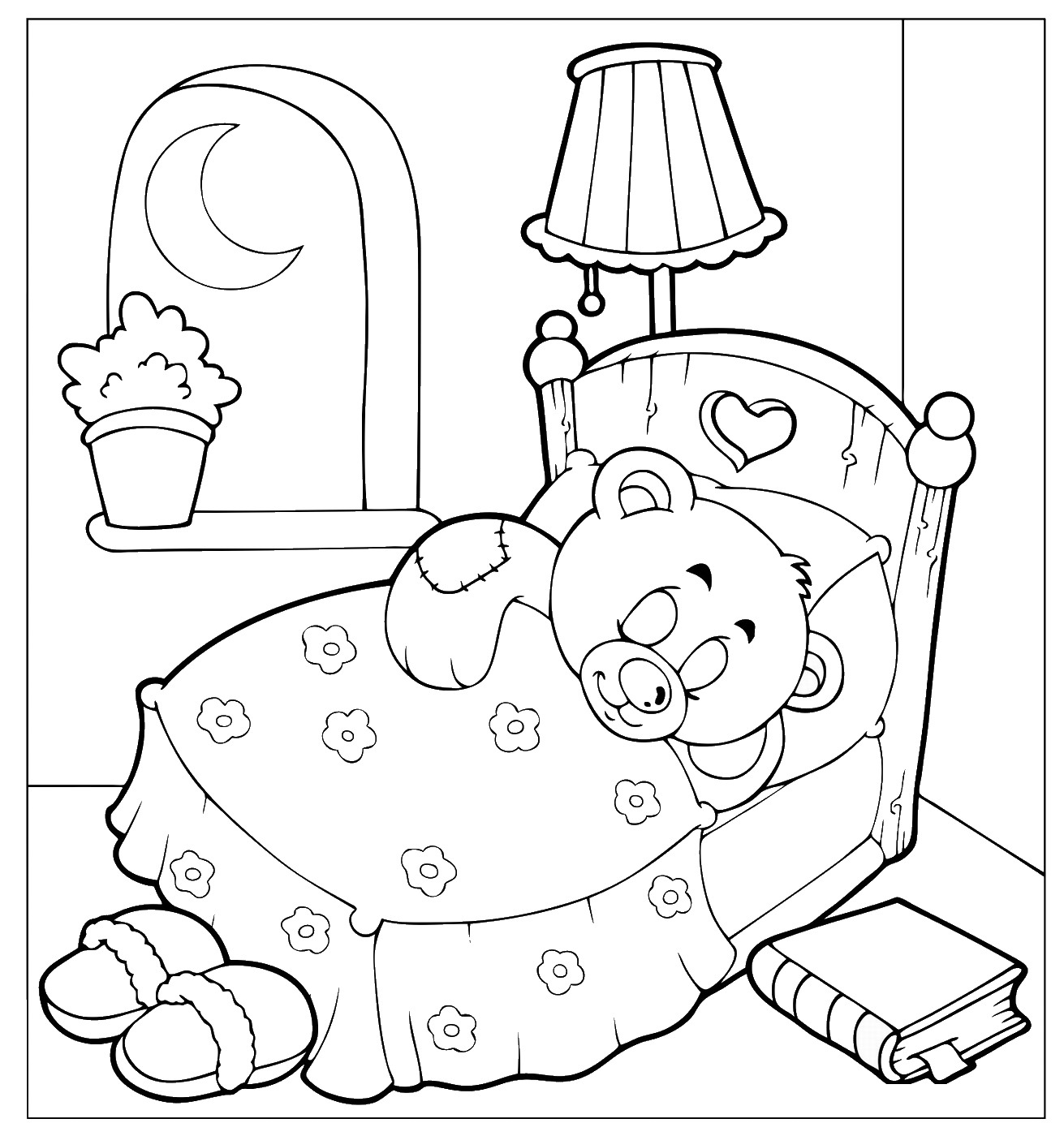 Sleepover coloring pages â birthday printable