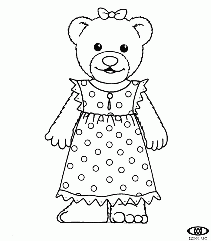 Httpcoloringpagesabc coloring pages for kids teddy bear crafts banana in pyjamas teddy bear day