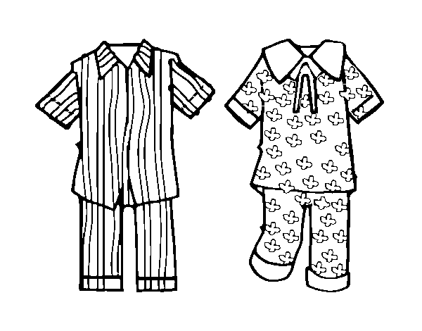 Pajamas coloring page â