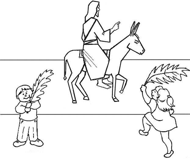 Palm sunday coloring pages printable for free download