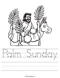 Palm sunday coloring page