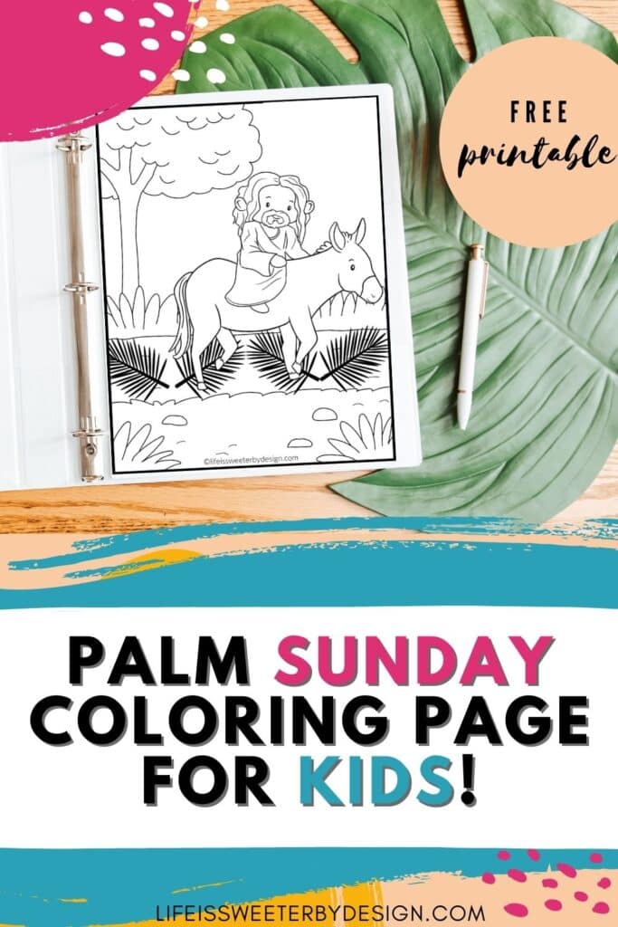 Palm sunday coloring page