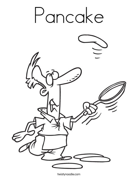 Pancake coloring page