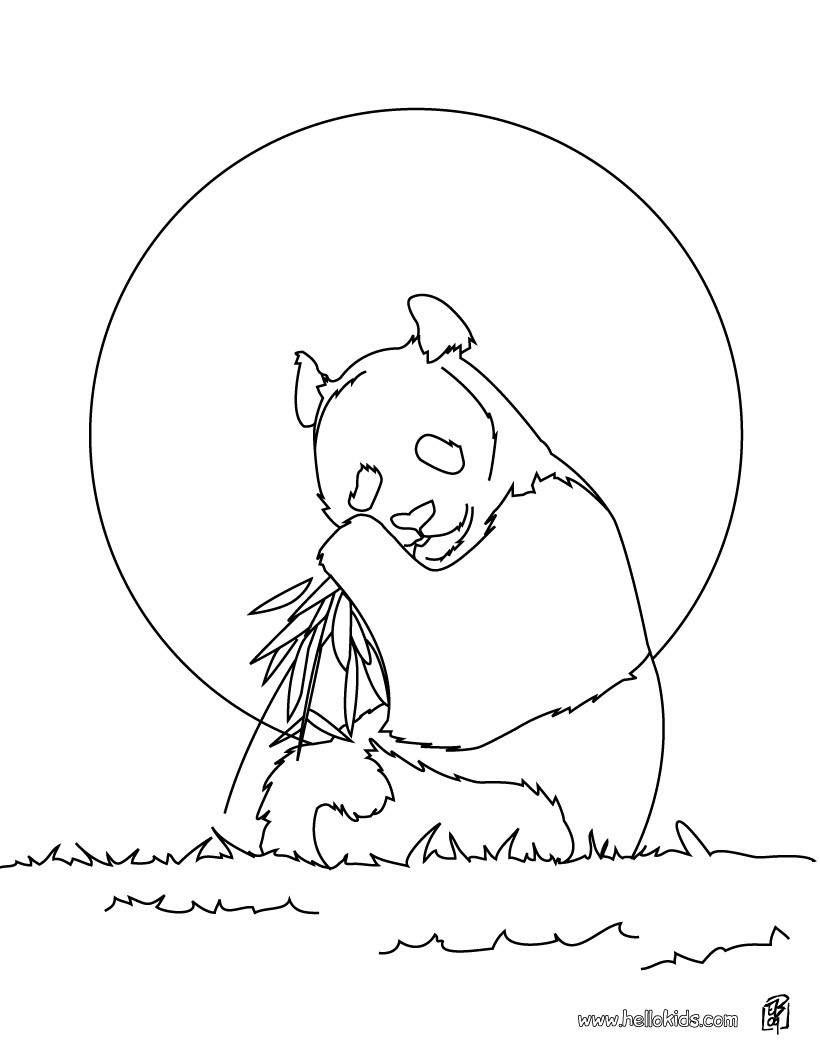 Giant panda coloring pages