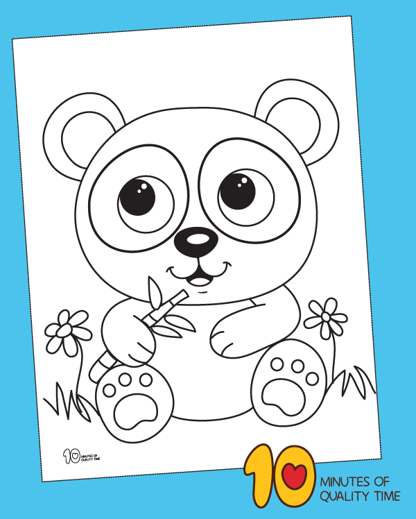 Panda coloring page â minutes of quality time