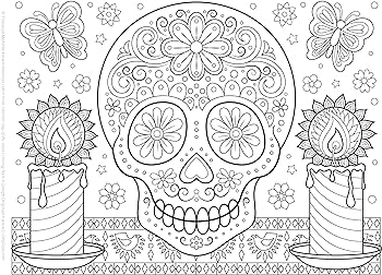Ultimate day of the dead coloring book design originals designs on perforated paper
