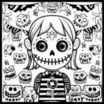 Day of the dead coloring pages