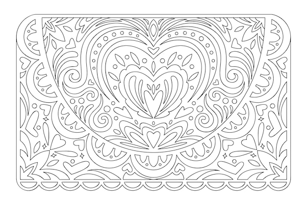 Free vector hand drawn papel picado coloring page illustration