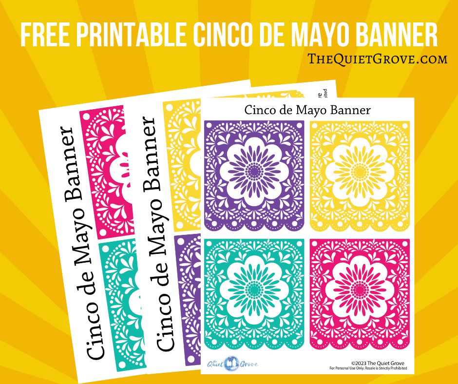Free printable cinco de mayo banner â the quiet grove