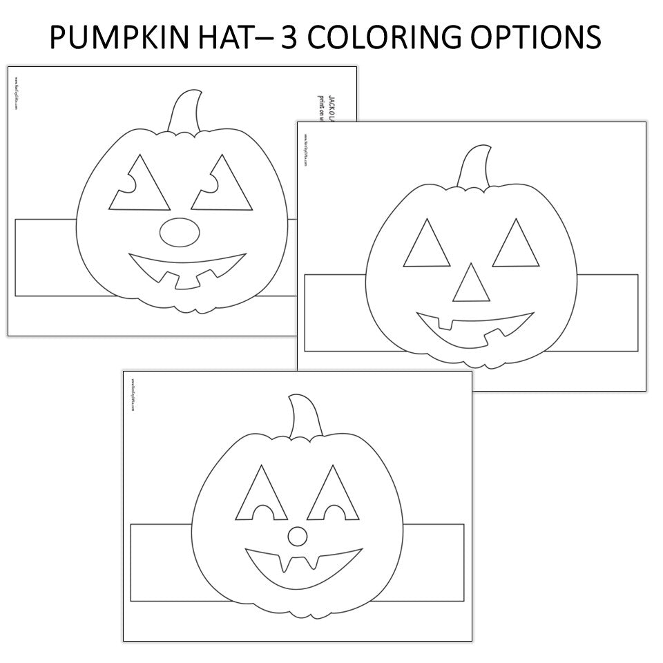 Halloween coloring paper hats â non