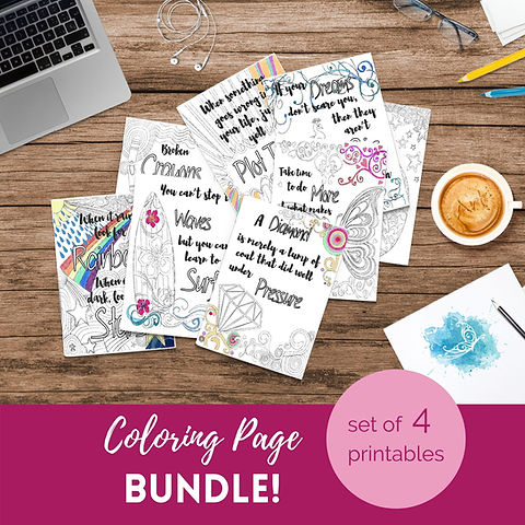 Adult inspirational coloring pages printable set of