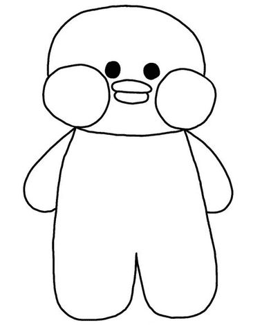 Lalafanfan duck coloring pages