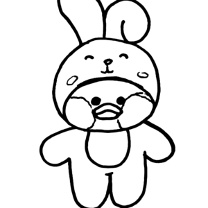 Lalafanfan duck coloring pages printable for free download