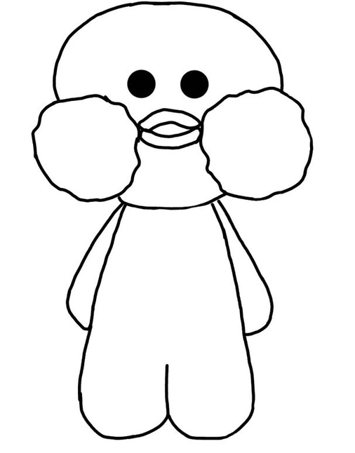 Lalafanfan duck coloring pages printable for free download