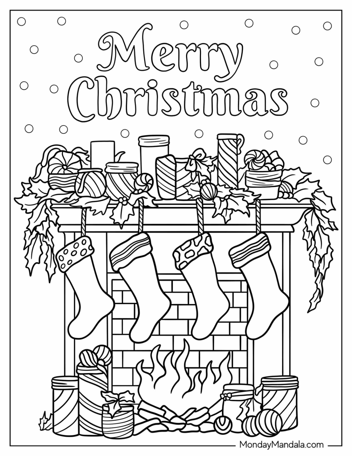 Christmas coloring pages for adults free printables